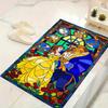 1pc Beauty and The Beast Pattern Area Rug Soft Flannel Floor Mat for Living Room,Office,Bedroom and Carpet