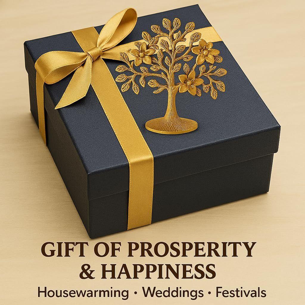 Pure Brass Kalpavriksha Tree – Antique Tree of Life | Vastu & Feng Shui Good Luck Gift | Brass Decoration Item for Home & Living Room