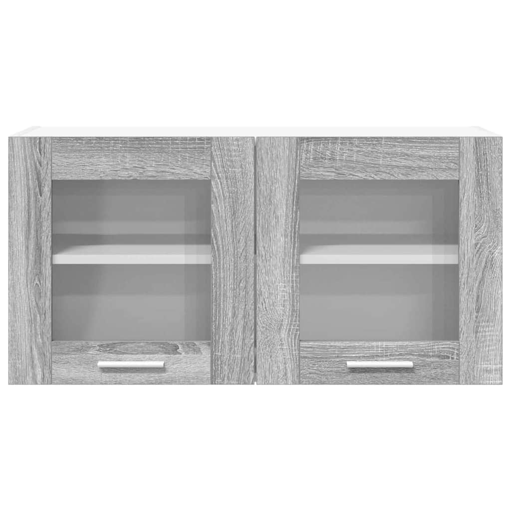 Wall Cabinet Grey Sonoma and White 80 x 31 x 40 cm Engineered Wood