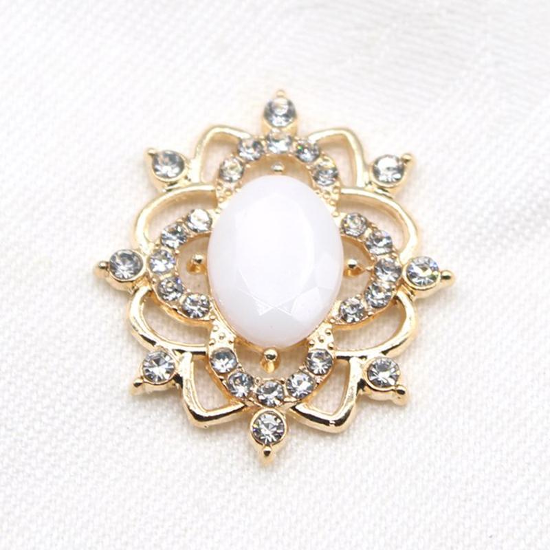 27*31Mm Ovale Eau Diamant Alliage Fleur Plaque Bijoux Accessoires Bricolage Robe De Mariée Arc Chapeaux Bijoux Accessoires