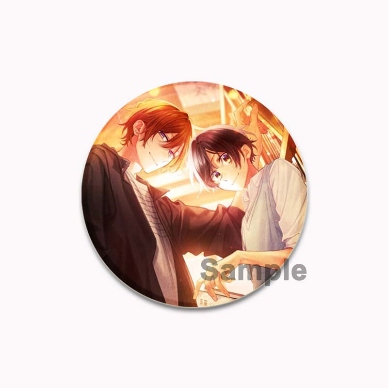 32/44/58mm Round Anime SASAKI and MIYANO Enamel Pins Handmade Brooch Cartoon Cosplay Badge On Backpack Jewelry Accessories Gifts