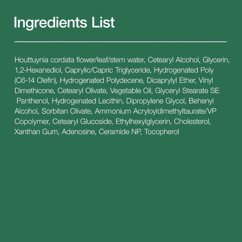 ANUA Houttuynia Cordata 70 Intense Calming Moisturizing and hydrating care for sensitive and oily Heartleaf Cream Korean Cream, 50ml. skin. skincare.