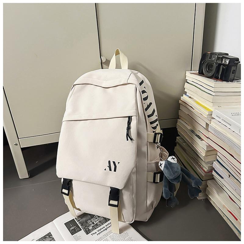 High value niche design backpack couple solid color simple lightweight large capacity backpack