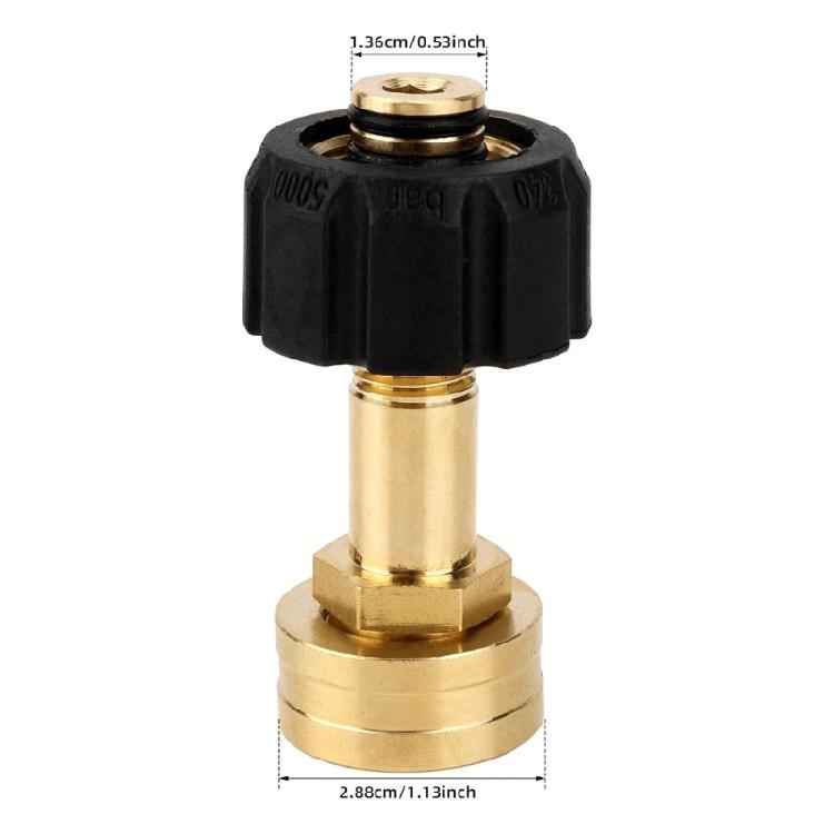 Multiuse M22-14mm Brass Female Hose Adapter Hose Fittings for 3/4inch Garden Hoses Pressure Washers and Cleaning Tool