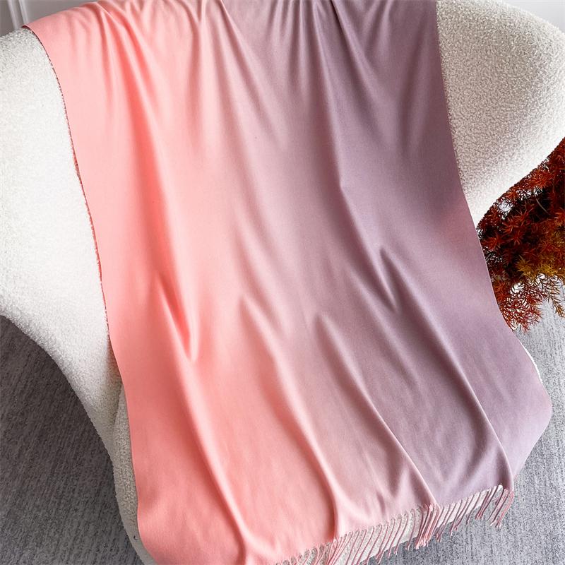 New 40 Color Winter Scarf for Women Long Warm Cashmere Scarves Hijab Solid Lady Shawl Wrap Pashmina Bandana Stoles 70X190Cm