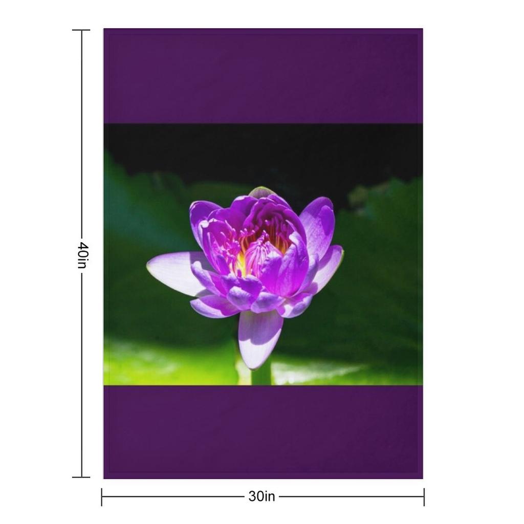 Purple Water Lily Throw Blanket Tourist Luxury Designer Sofa Quilt Comforter Blankets