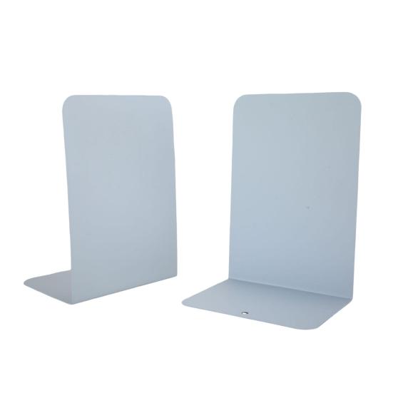 2Pcs Book Stand Metal Book Ends L-shaped Stable Support Non-slip Space-saving Easy To Clean Book Stand Tidy Desktop Accessory