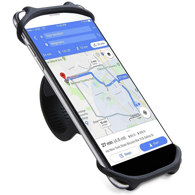 Mobile Phone Bicycle Motorcycle Holder Bike Safe Bracket Silicone Support Silicone Pull Type For All Phone Stand Outdoor Riding