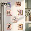 Magnetic Picture Holder Halloween Photo Frame Refrigerator Magnet, Ghost Pumpkin Decorative Holder, Wooden for Holiday Party Kitchen Display