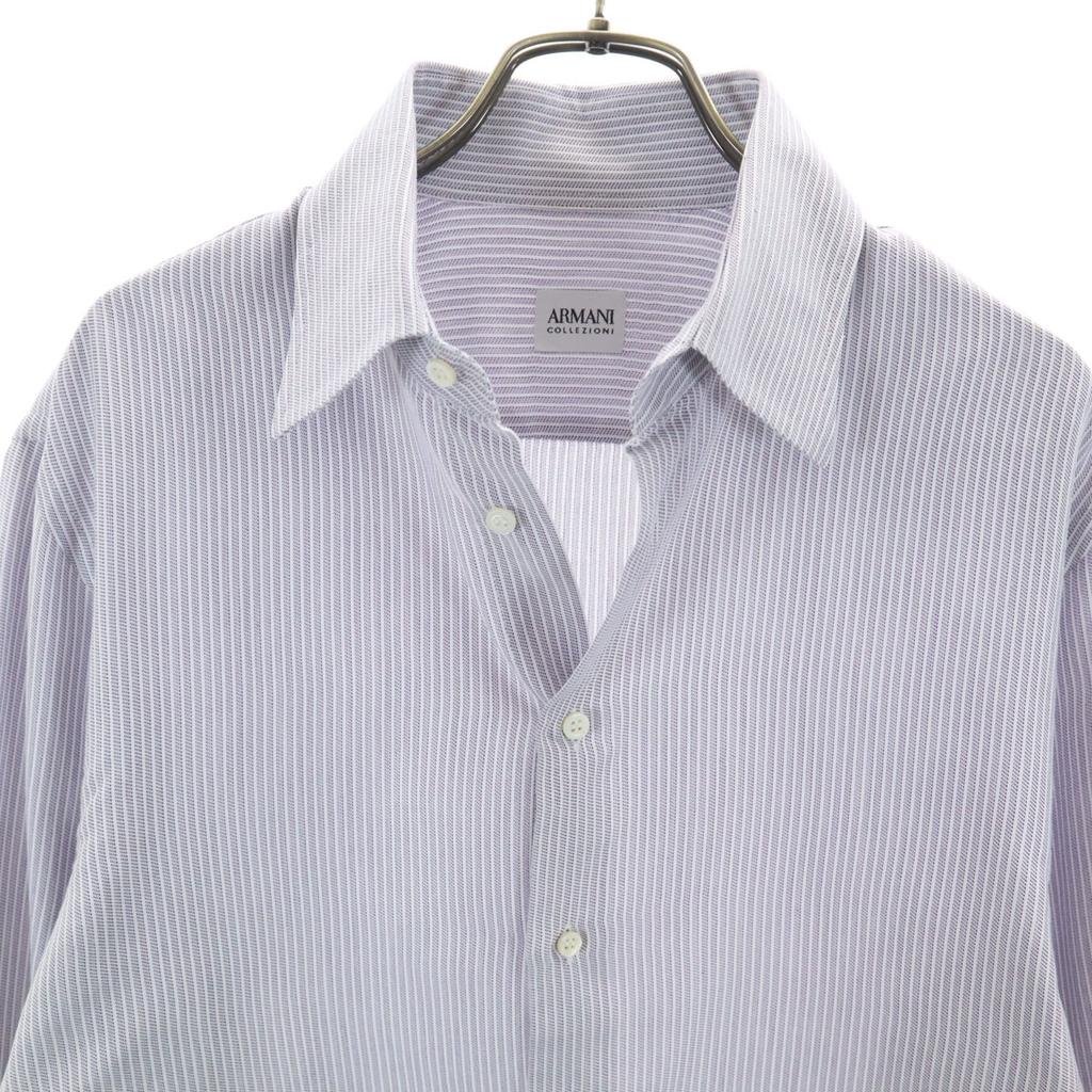 Armani Collezioni Long Sleeve Cotton Shirt 40 White System Men's Used