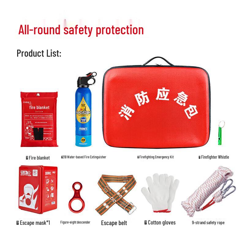 9-Piece Emergency Fire Escape Kit