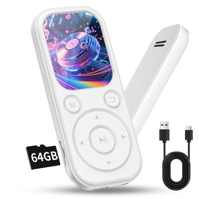 Bluetooth MP3 Expandable Up To HIFI Sound Large Compact and Music Playback OTG Portable Digital Player with FM Video and Photo Viewing Ideal for and