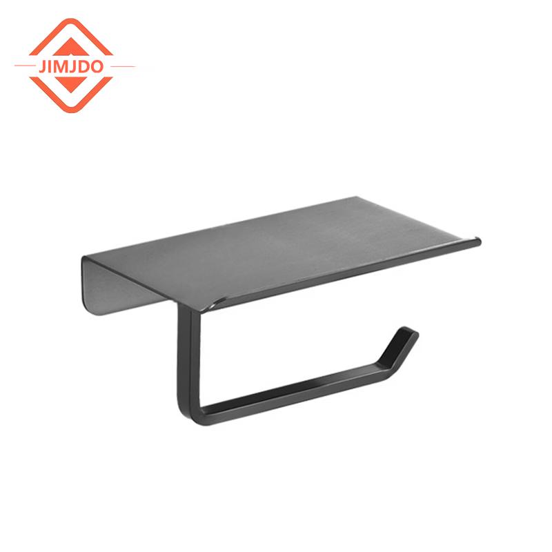 JIMJDO 304 Stainless Steel Wall-Mounted Toilet Roll Holder with Shelf