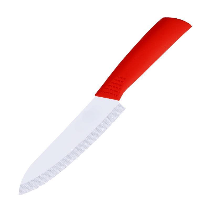 Multi-color Ceramic Fruit Knife for Kitchen 6 Inch Chef Knife with Sheath Utility Slicing Cooking Tool for Vegetable Rustproof Zircon
