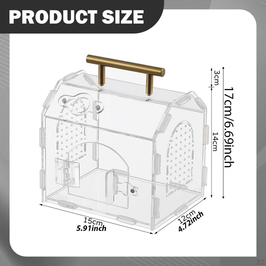 Reptile Feeding Box Hatching Container Breathable Animals Breeding Habitat Cage for Bearded