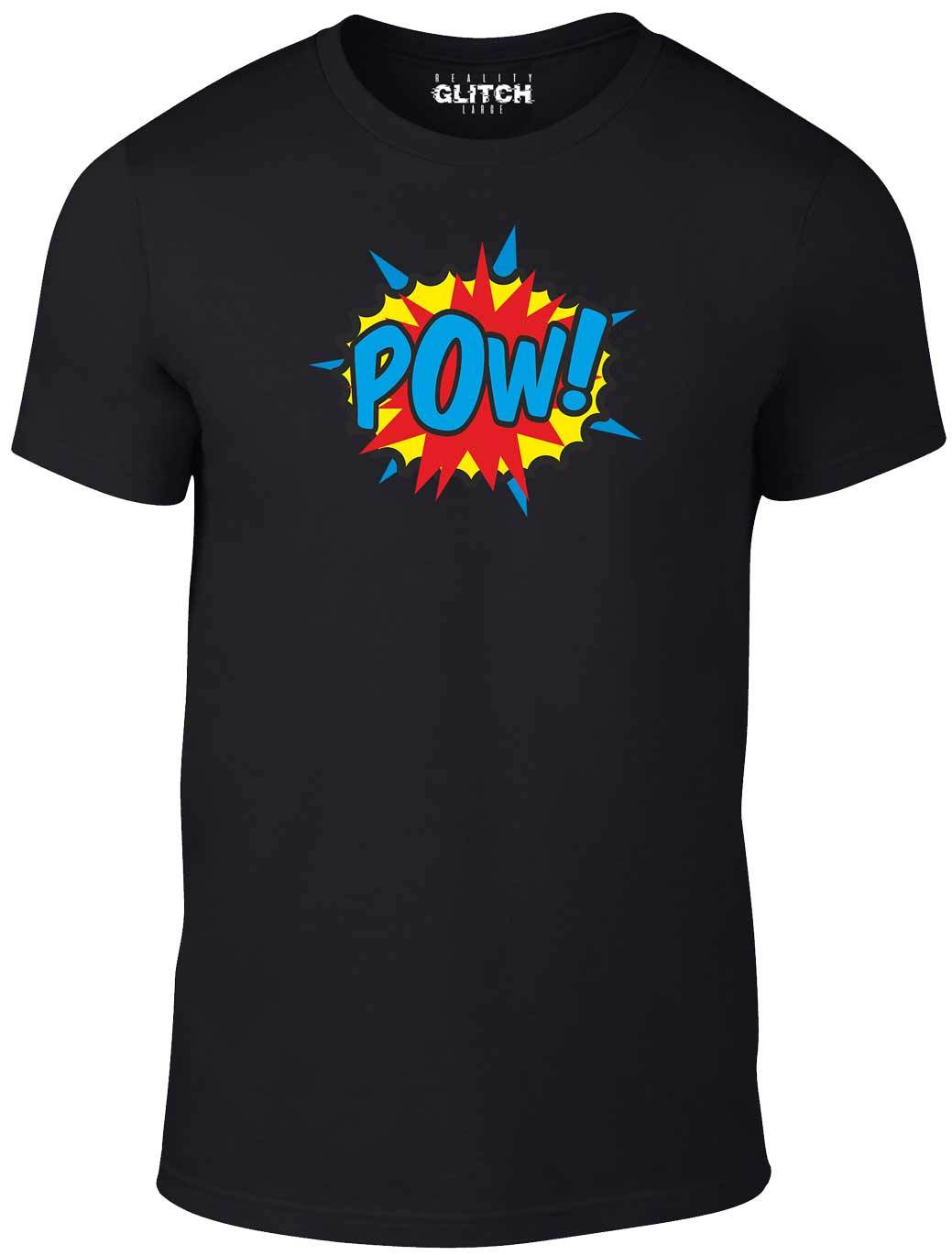 Pow ! T Shirt Mens Womens Tees Top - Cool Retro Pop Art Comic Book Comics Big Bang Superhero T Shirt Mens Womens Tees Top 2XL