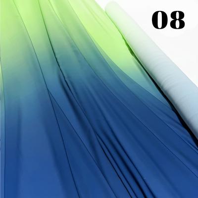 Tecido Chiffon Degradê 50*150cm Estilo Antigo Arco-Íris Tecido de Designer Traje de Palco Vestido Hanfu Material de Costura DIY