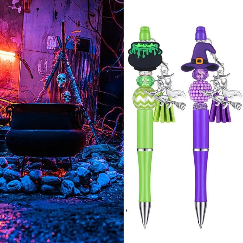 97Pcs Beadable Ballpoint Pen Set for Student Teacher Graduation Present, Halloween Party Supply, with Lobster Clasps