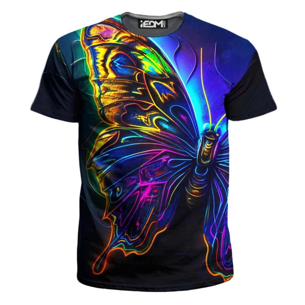 Men's T-Shirts 3D Print Colorful Pattern Round Neck T-Shirts Casual for Men Women Tops