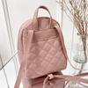 Embroidered backpack mini school bag girls schoolbag rhombus small backpack