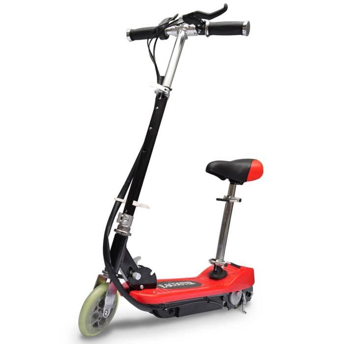 VidaXL - Electric Scooter for Kids, Red and Black, 120W, with Seat
