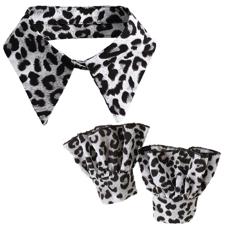 Men's Shirts Fake Collar Fake Cuff Sets Removable Half Shirt Fake Collar+Sleeved Formal Wear Shirt Detachable Collar Set