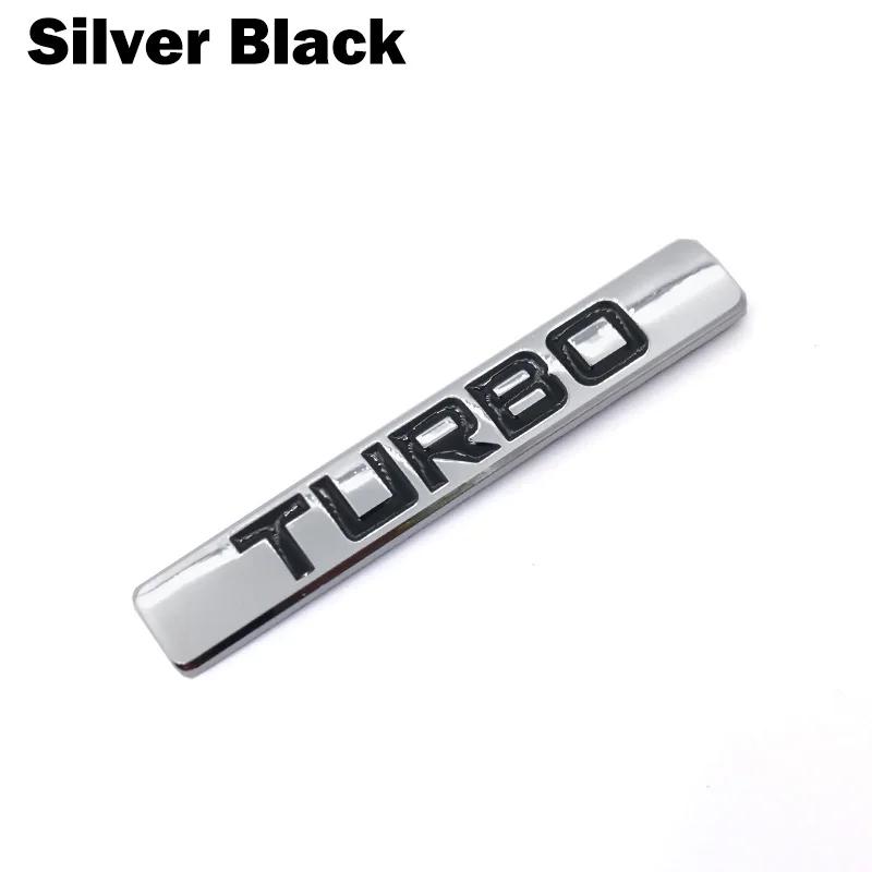 Car Styling Metal Turbo Logo Car Emblem Premium 3D Sport Badge Auto Rear Trunk Sticker Side Fender Accessories Decal