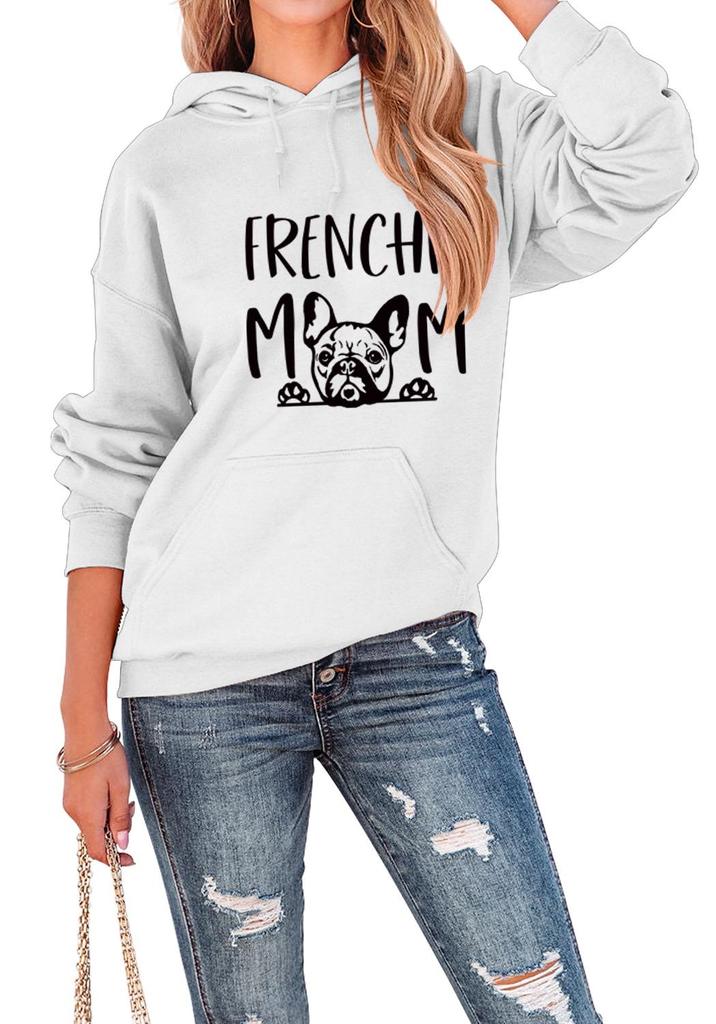 Frenchie Mom Autumn/Winter Casual Hoodie - Long Sleeve Sweatshirt