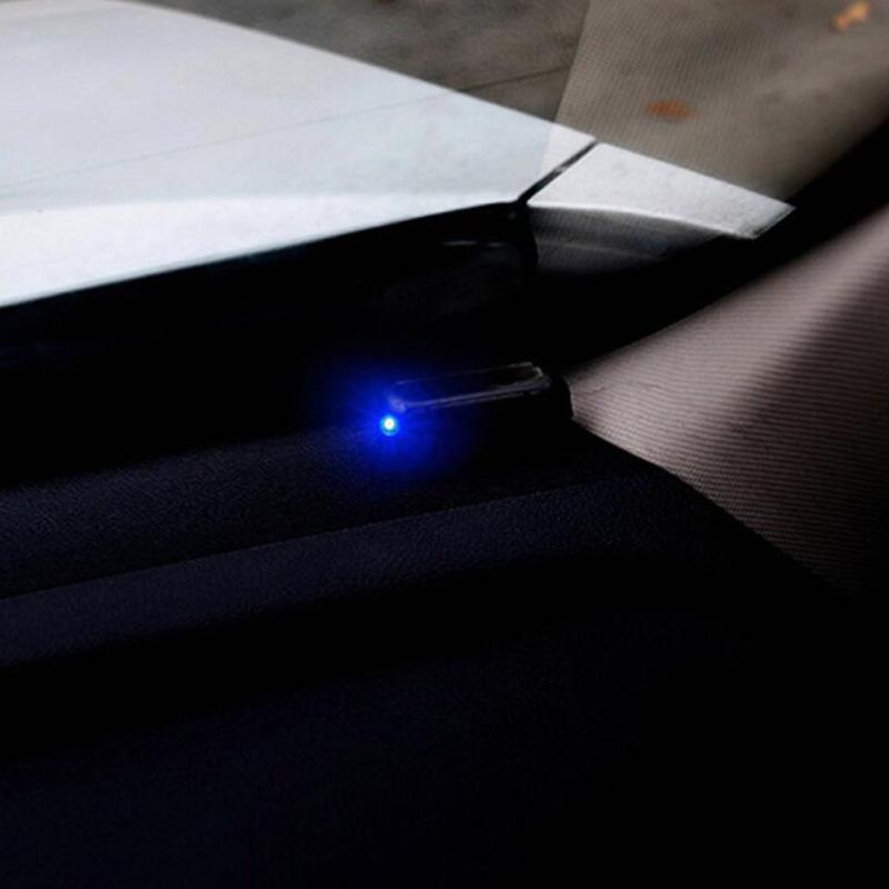 2 STÜCK Auto Solarenergie Simulierter Dummy-Alarm Warnung Diebstahlschutz LED Blinkende Sicherheitsleuchte Fake-Lampe