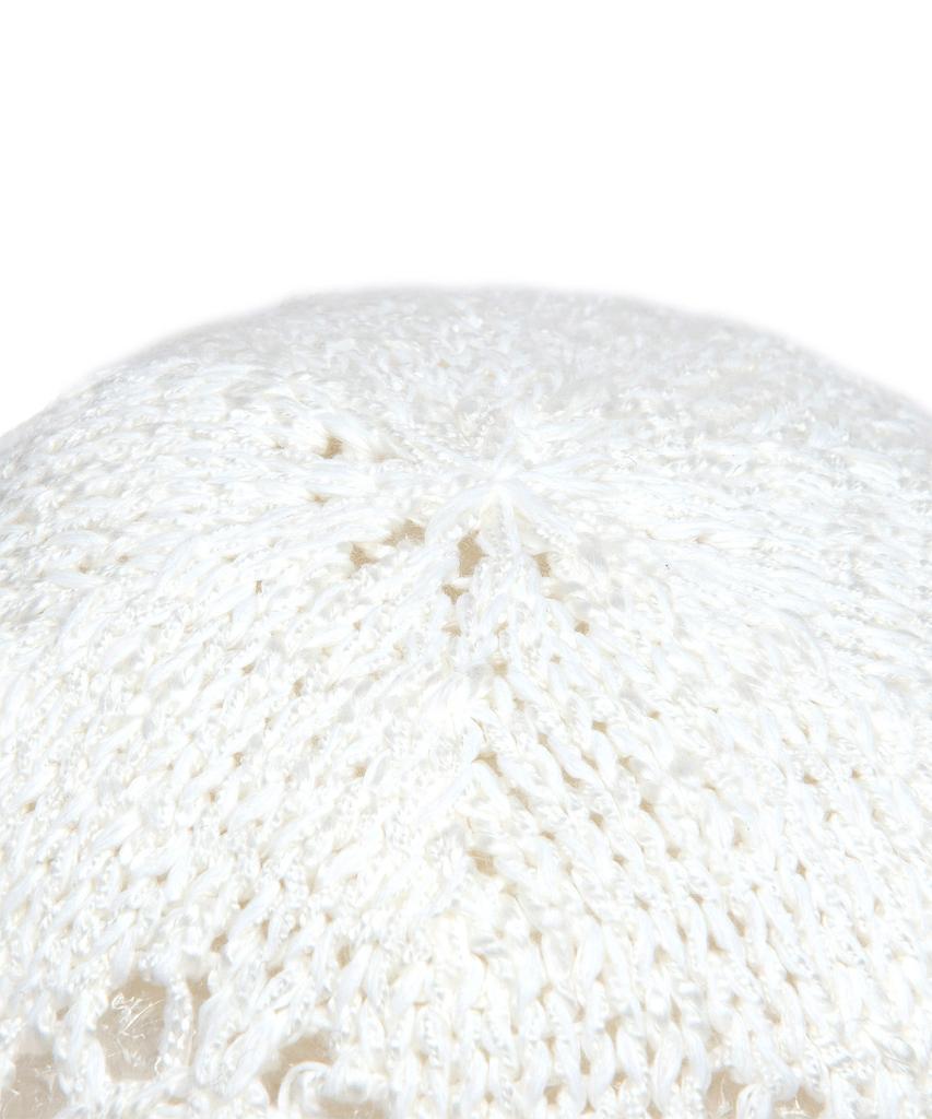 LEE Solid Cotton Lace Knit Hat Ivory
