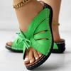 Women's Bowknot Slide Shoes, Peep Toe Arch Support Slip On Shoes, Comfort Outdoor Slide Sandals