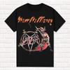 Camiseta Preta Slayer Não Mostre Misericórdia 1983 Thrash Metal Heavy Metal Camiseta Tees Tops Unissex Algodão Manga Curta Streetwear