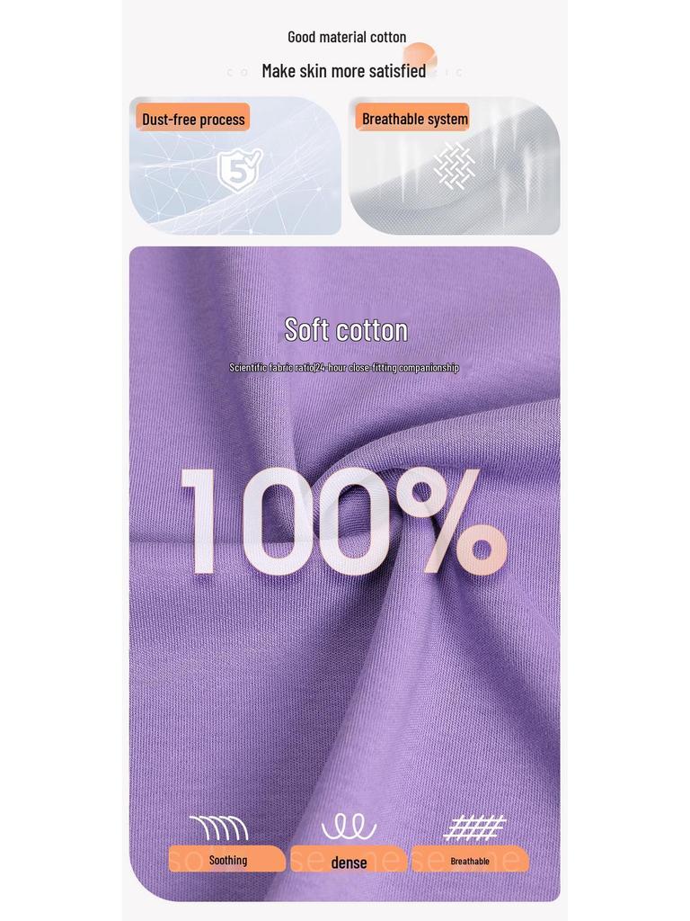 Women's Double-Sided Cotton Pajama Set: High-End, Skin-Friendly, Round Neck Pullover - Perfect for Home Wear