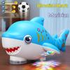 Cartoon Electric Shark Toy With Light And Sound Automatic Moving Shark Toy Interactive Toys For Kids Gift