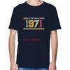 1971 Vintage Retro T Shirt Birthday Gift TShirt Summer Cotton New Shirts And TShirts Short Sleeve TShirts Print T Shirt