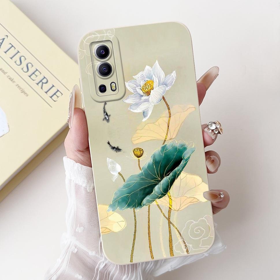 For Vivo Y72 5G Casing V2041 Colorful Flower Cartoon Cover Silicone Soft TPU Phone Case For Vivo Y 72 Y72  5G Coque Fundas Capas