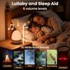 Ei-Licht für Kinderzimmer, Ei-Nachtlicht mit 30 Geräuschkulissen, 30/60/90 Min. Timer, BPA-frei, Wiederaufladbares Kinderzimmer-Nachtlicht mit 2 Lichteffekten