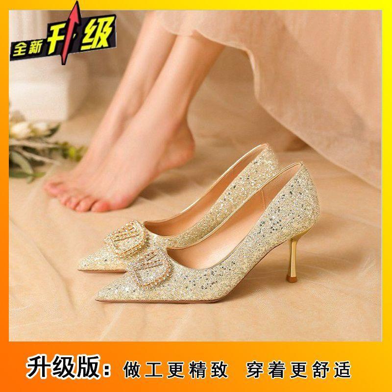 

Fashion versatile and comfortable women s single shoes spring and summer 2025 new niche not tired feet shallow mouth thin heel single shoes women 40