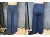 2025 Trendy Women's Wide-Leg Jeans - Washed Dark Blue