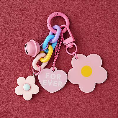 Kreative Candy Farbe Blume Herz Anhänger Schlüsselanhänger süße Schlüsselanhänger Tasche Zubehör