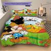3pcs Pluto & Mickey Mouse Bedding Set - 1 Soft Quilt Cover + 2 Pillowcases, Machine Washable - Suitable for All Seasons, Perfect Gift for Family