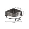 Corner Shower Shelf with Suction Cups 1-Pack Stainless Steel No-Drill Anti-Rust for Easy Bathroom Organization