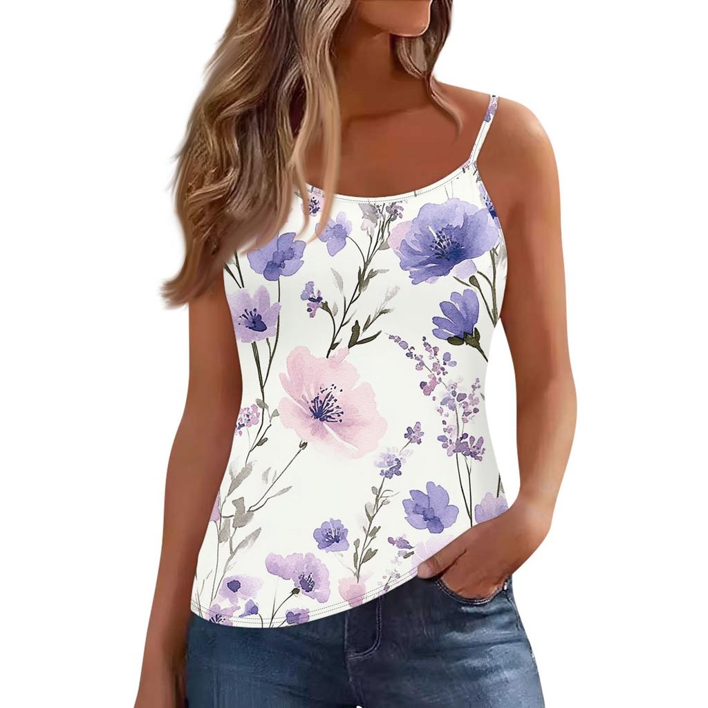 Vestă fără mâneci cu gâtul scăzut pentru femei, cu decolteu în U Bretele pentru tricou