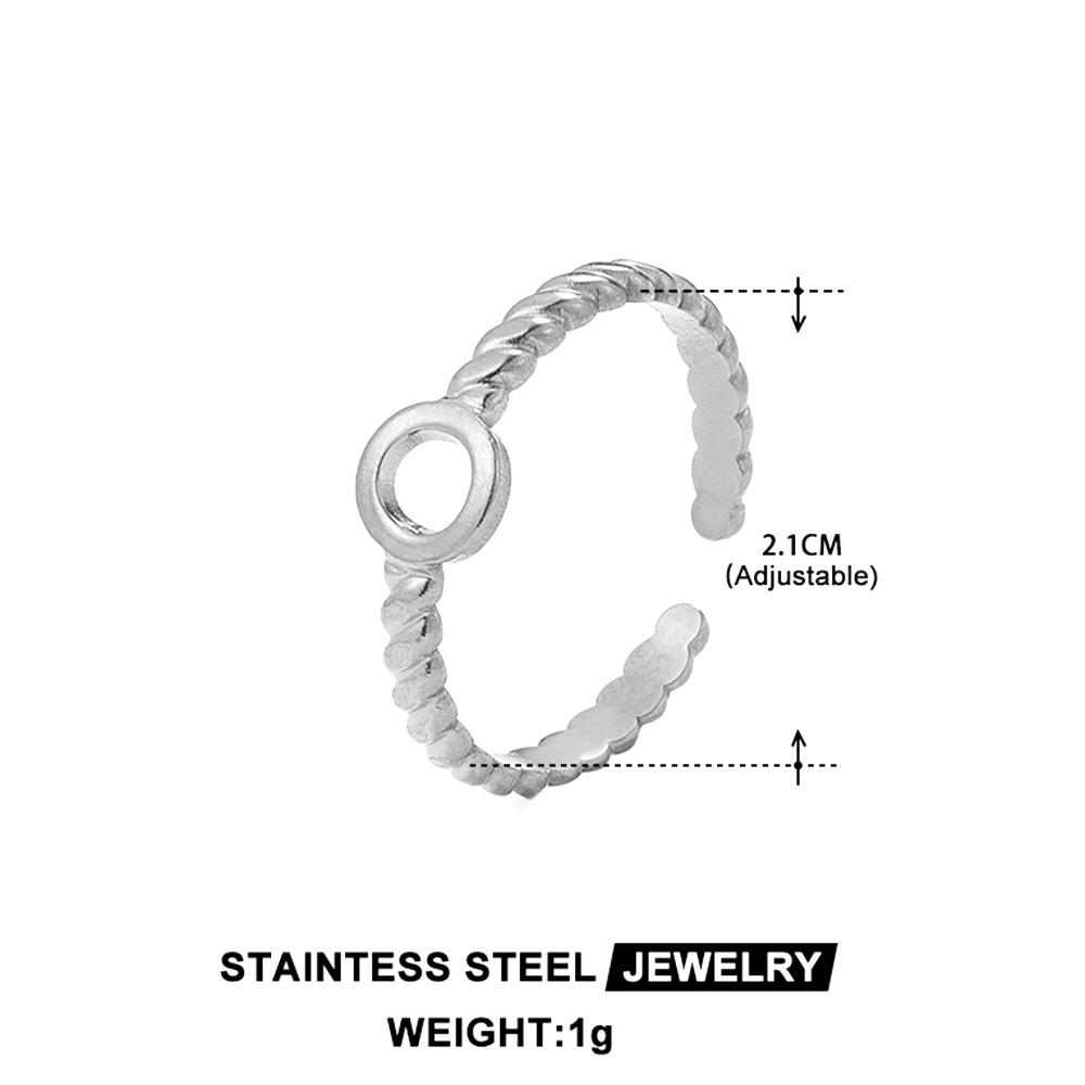 Elegant Adjustable Titanium Steel Women s Ring - Non-Fading, Simple Fashion, Light Luxury Jewelry.