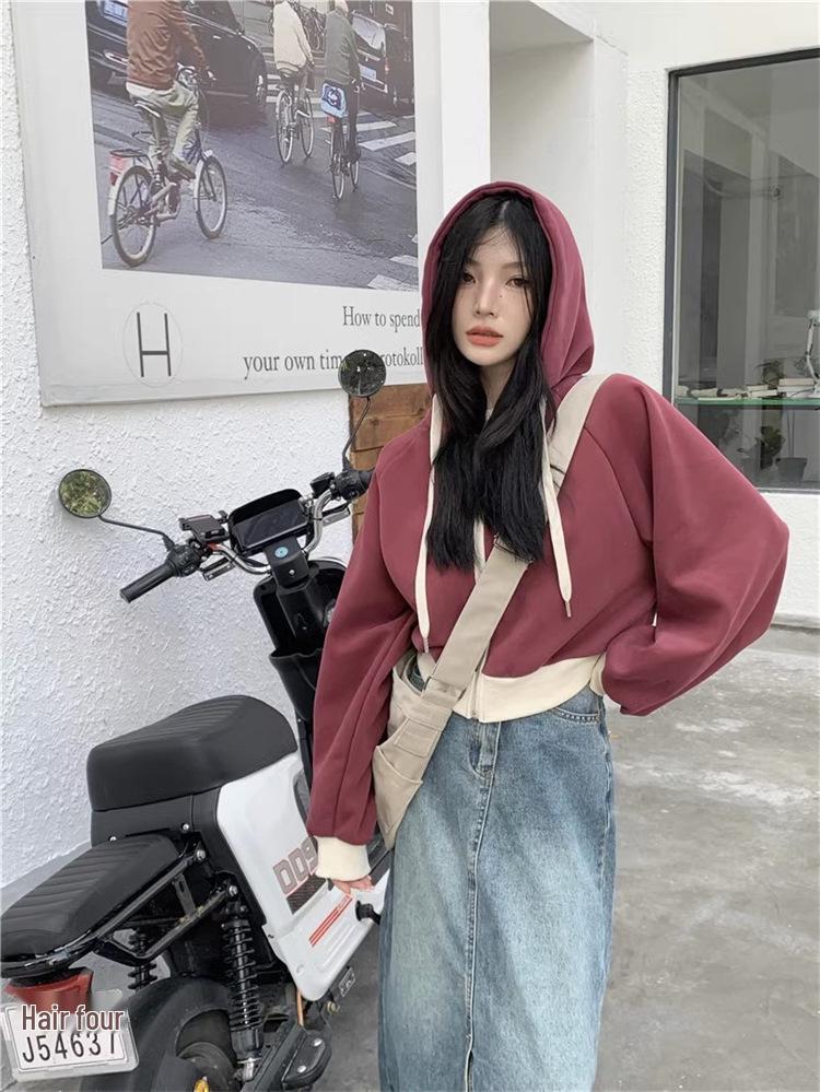 Korean College Style Loose Long Sleeve Cardigan Hoodie Women's Jacket - Autumn/Winter 2023