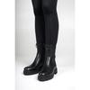 Women's Genuine Leather Thick Sole Fur Lined Casual Boots