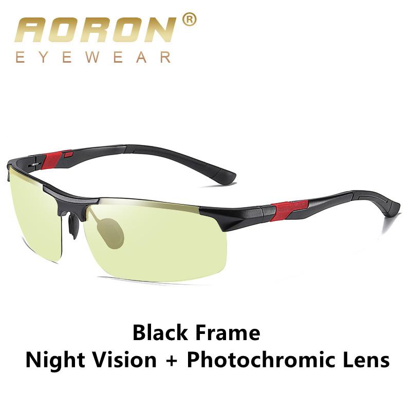 AORON Modedesign Aluminium Magnesium Rahmen Tag Nachtsicht Photochrom Polarisiert Sonnenbrille Sport Fahren Angeln Blendschutzbrille