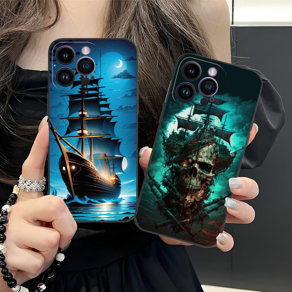 Pirate Corsair Mobile Phone Case for iPhone 17 16 15 14 13 12 11 X XR XS 8 7 Air Pro Max Plus Mini Colorful Cover Cover Luxury