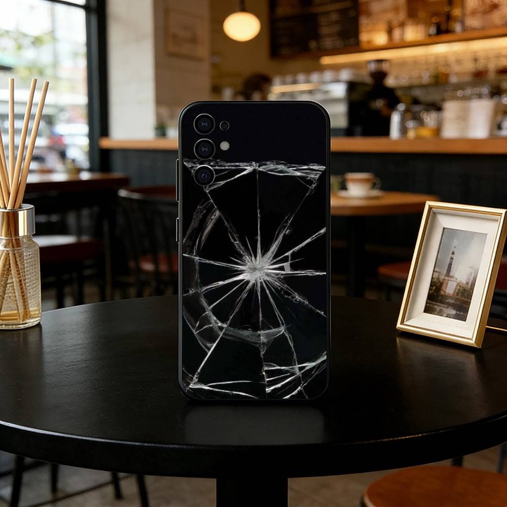 Brokenness Phone Case Black Silicone Soft For Samsung S25,S24,S21,S22,S23,S30,Ultra,S20,Plus,Fe,Lite