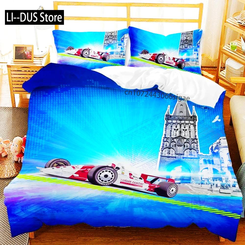 Race Car Extreme Sports Cool Car Sports Bedding Set Boys Girls Twin Queen Size Duvet Cover Pillowcase Bed Boys Adult